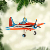 Mostefy Personalized Airplane Ornament 2024, Airplane Ornaments for Christmas Tree, Plane Christmas Ornament, Helicopter Ornament Christmas Pine Hanging Decoration for Xmas (Plane 9)